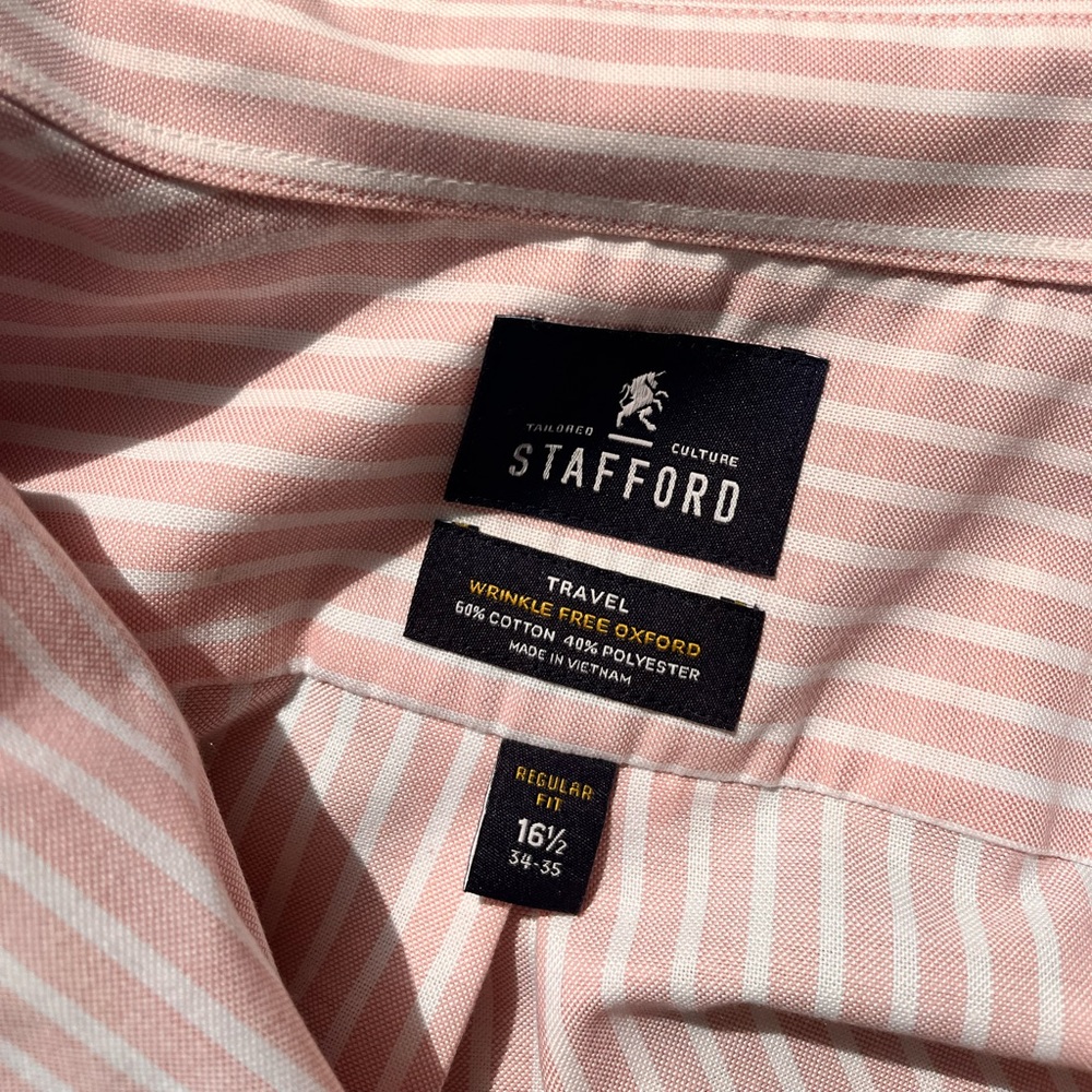 Pink and White Large button down